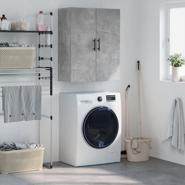 vidaXL Nástenná skrinka betónová sivá 69,5x34x90 cm