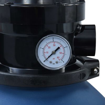 vidaXL Bazénový pieskový filter so 4 polohovým ventilom modrý 300 mm