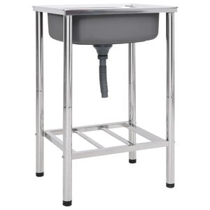 vidaXL Kempingov&eacute; um&yacute;vadlo z nehrdzavej&uacute;cej ocele