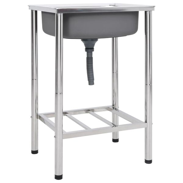 vidaXL Kempingov&eacute; um&yacute;vadlo z nehrdzavej&uacute;cej ocele