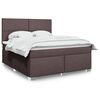vidaXL Boxspring posteľ s matracom tmavohnedá 180x200 cm látka