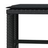 vidaXL Záhradné taburetky s podložkami 4ks čierne 40x40x35cm polyratan