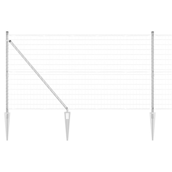 vidaXL Plot s podperou Strieborná 1,4 x 10 m Oceľ