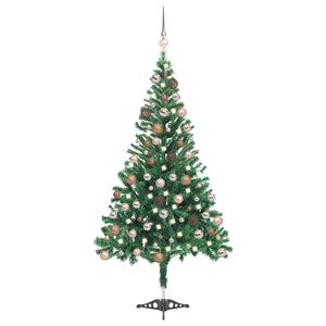 vidaXL Osvetlen&yacute; umel&yacute; vianočn&yacute; stromček+gule 120 cm, 230 vetvičiek