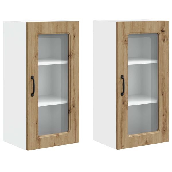 vidaXL Kuchynsk&aacute; skriňa Kalmar 2 pcs Remeseln&yacute; dub 40 x 31 x 80 cm
