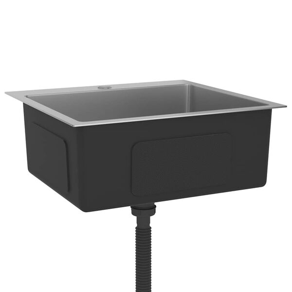 vidaXL Ručne vyrobený kuchynský drez, nehrdzavejúca oceľ