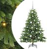 vidaXL Umel&yacute; vianočn&yacute; stromček s 150 LED-i Zelen&aacute; 120 cm PE a PVC
