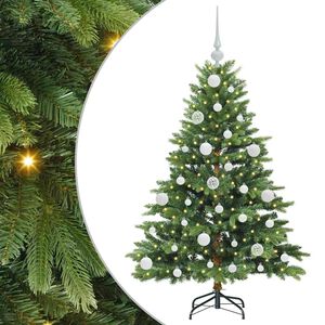 vidaXL Umel&yacute; vianočn&yacute; stromček s 150 LED-i Zelen&aacute; 120 cm PE a PVC