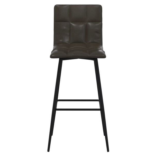 vidaXL Barové stoličky 2 ks sivé umelá koža