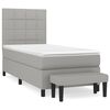 vidaXL Posteľn&yacute; r&aacute;m boxsping s matracom bledosiv&yacute; 90x200 cm l&aacute;tka