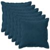 vidaXL Poťah na podložku 6 pcs HOUTEN Modr&aacute; 50 x 50 cm Zamat