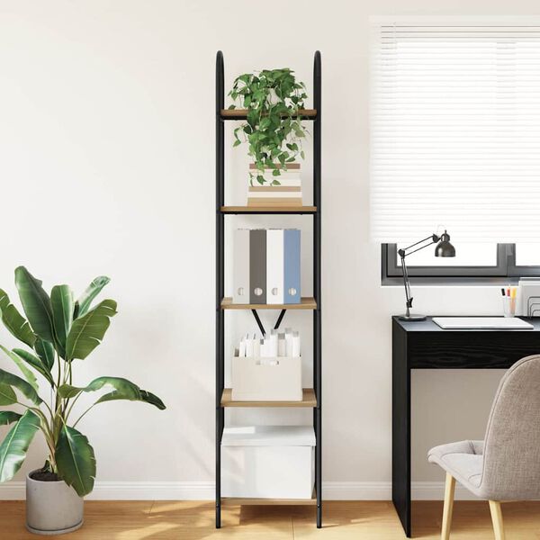 vidaXL Reg&aacute;l na knihy Remeseln&yacute; dub 40 x 30 x 183 cm Kompozitn&eacute; drevo