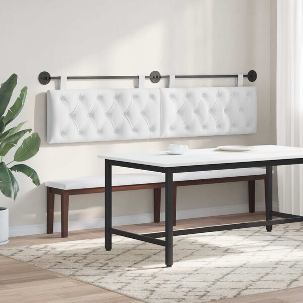 vidaXL Z&aacute;vesn&aacute; Čel&aacute; N&aacute;stenn&yacute; Biely 210 x 55 x 7 cm l&aacute;tka