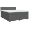 vidaXL Posteľ boxspring s matracom Tmavosiv&aacute; 160 x 200 cm L&aacute;tka