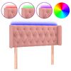 vidaXL Čelo postele s LED ružov&eacute; 93x16x78/88 cm zamat