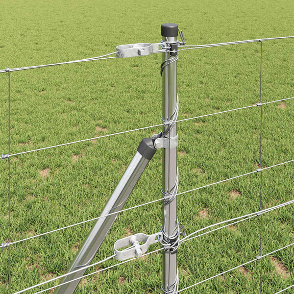 vidaXL Stĺp na plot. Zinkovan&yacute; 25 x 0,8 m Oceľ