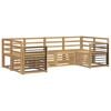 vidaXL Z&aacute;hradn&aacute; s&uacute;prava gaučov 6 pcs Biela 245 x 128,5 x 73 cm