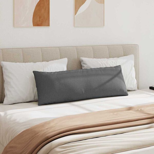 vidaXL Vankúše na pohovku 2 pcs Tmavo šedá 120 x 40 cm látka