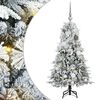 vidaXL Umel&yacute; Skl&aacute;pac&iacute; Vianočn&yacute; Stromček Biela 120 cm PE a PVC