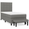 vidaXL Boxspring posteľ s matracom tmavosiv&aacute; 100x200 cm l&aacute;tka
