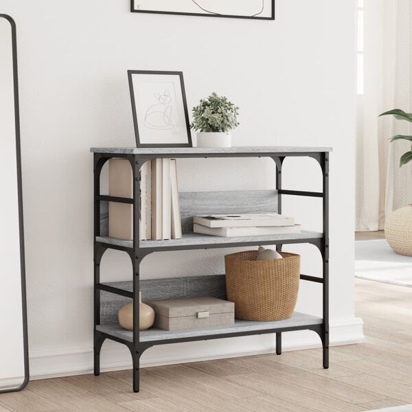 vidaXL Konzolov&yacute; stol&iacute;k siv&yacute; sonoma 75x32x75 cm kompozitn&eacute; drevo