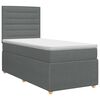 vidaXL Posteľ boxspring s matracom Tmavosiv&aacute; 80 x 200 cm L&aacute;tka