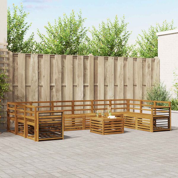 vidaXL S&uacute;pravy pohoviek 11 pcs Pr&iacute;rodn&aacute; Pevn&eacute; ak&aacute;ciov&eacute; drevo