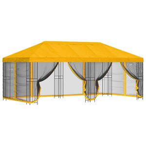 vidaXL Alt&aacute;nok so stenami 6 x 3 m Žlt&aacute; Polyester a oceľ 190