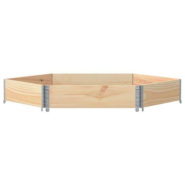 vidaXL Vyvýšený záhon, šesťhran 160x160 cm, borovicový masív