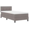 vidaXL Posteľ s pružinov&yacute;m r&aacute;mom Sivohned&aacute; 90 x 200 cm l&aacute;tka