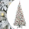 vidaXL Umel&yacute; Skl&aacute;pac&iacute; Vianočn&yacute; Stromček Biela 180 cm PE a PVC