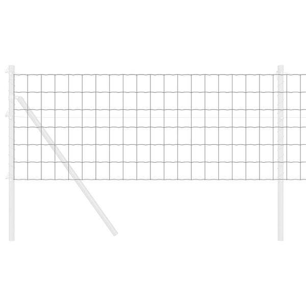 vidaXL Euro plot Sivá 0.8 x 25 m Železo potiahnuté PVC