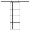 vidaXL Posuvné dvere s kovaním 76x205 cm ESG sklo a hliník