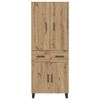 vidaXL Highboard so z&aacute;suvkou 2 pcs Remeseln&yacute; dub 69,5 x 34 x 180 cm