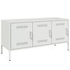 vidaXL TV skrinka biela 100,5x39x50,5 cm oceľ