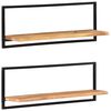 vidaXL N&aacute;stenn&eacute; police 2 ks 100x24x35 cm ak&aacute;ciov&yacute; mas&iacute;v a oceľ