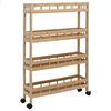 vidaXL Kuchynsk&yacute; voz&iacute;k na kolieskach Pr&iacute;rodn&aacute; 60 x 18 x 97 cm Bambus