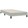 vidaXL Posteľn&yacute; r&aacute;m boxspring s matracom Svetlosiv&aacute; 80x210 cm zamat