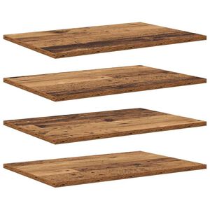 vidaXL Polica na knihy 4 pcs Hned&aacute; 60 x 40 x 1,5 cm Kompozitn&eacute; drevo