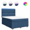 vidaXL Posteľn&yacute; r&aacute;m boxspring s matracom modr&yacute; 140x200 cm l&aacute;tka