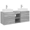 vidaXL Set kabinetov do k&uacute;peľne 3 ks Siv&yacute; Sonoma 49,5 x 41 x 62,5 cm