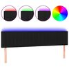 vidaXL Čelo postele s LED čierne 160x5x78/88 cm l&aacute;tka