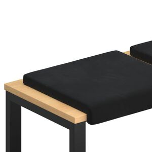 vidaXL Vank&uacute;&scaron; na lavičku 2 ks Zamat Čierna Hĺbka 35 cm