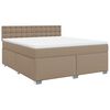 vidaXL Boxspring posteľ s matracom kapuč&iacute;nov&aacute; 180x200 cm umel&aacute; koža