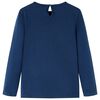 Detské tričko s dlhými rukávmi námornícke modré 128