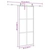 vidaXL Posuvn&eacute; dvere s kovan&iacute;m čierne 90x205 cm tvrden&eacute; sklo