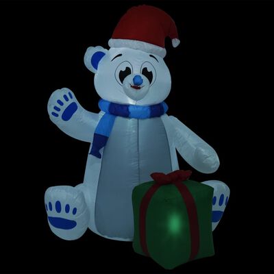 vidaXL Vianočný nafukovací ľadový medveď LED vnútorný a vonkajší 1,8 m
