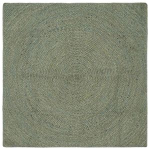 vidaXL Kusov&eacute; koberce Olivovo zelen&aacute; 160 x 160 cm Juta
