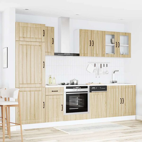 vidaXL 8-dielna sada kuchynsk&yacute;ch skriniek Lucca, kompozitn&eacute; drevo