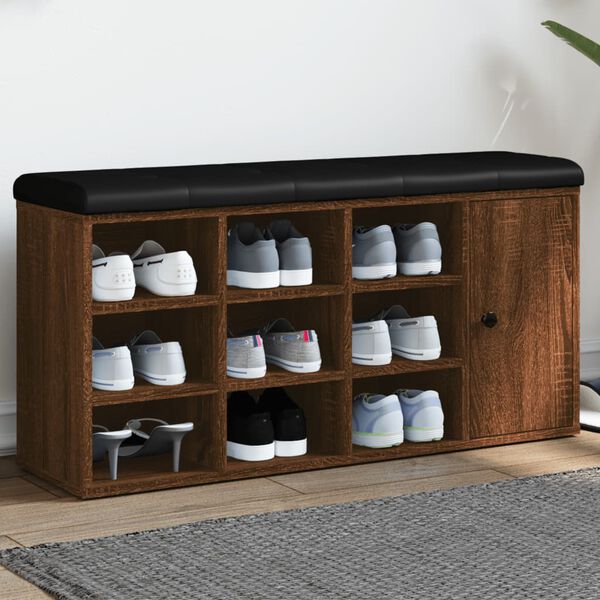 vidaXL Lavička na top&aacute;nky hned&yacute; dub 102x32x50 cm kompozitn&eacute; drevo